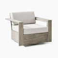 Portside Outdoor Swivel Chair - Weathered Grey