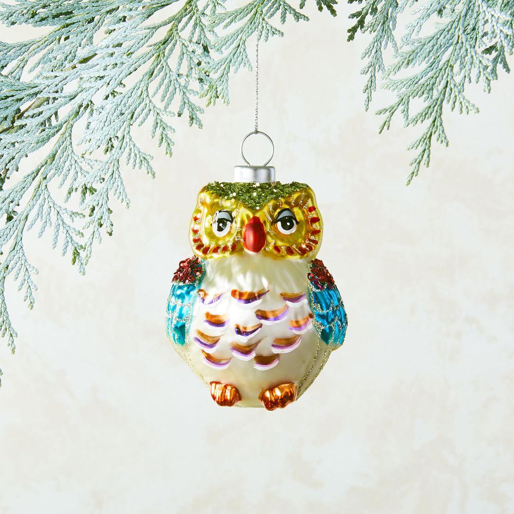 Proud Owl Glass Bauble