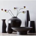 Pure Black Ceramic Vases