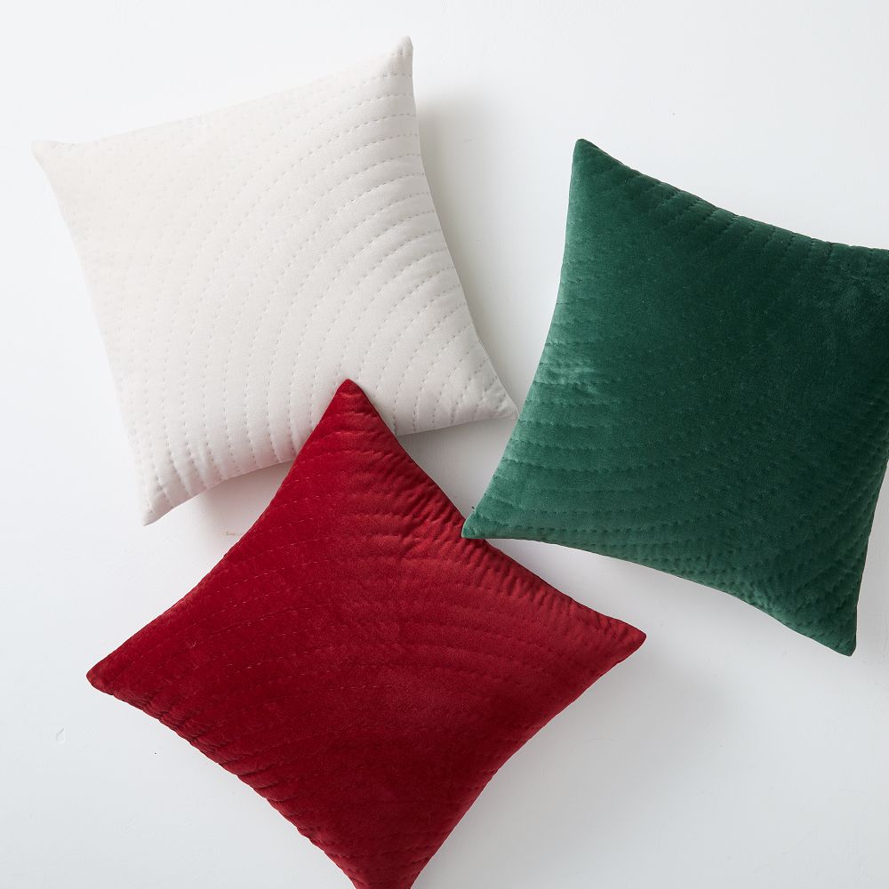 Quilted Ripple Velvet Cushion Cover