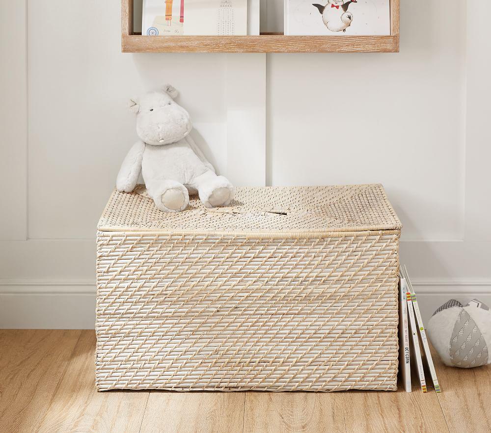 Pottery Barn Kids Quinn White Washed Toy Chest