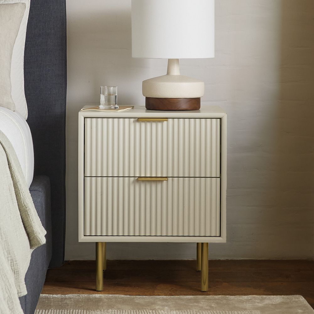 Quinn Closed 2-Drawer Bedside Table (53 cm)