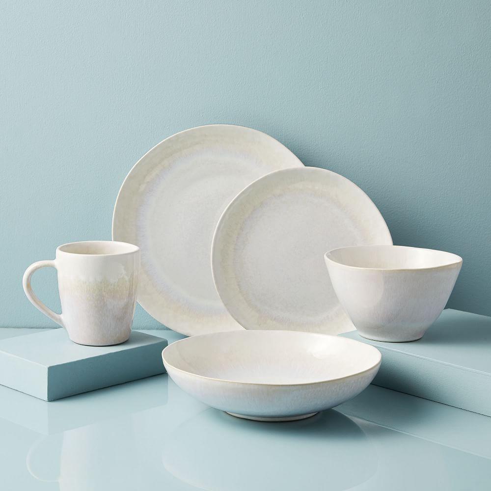 Reactive Glaze Stoneware Dinnerware - White