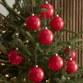 Red Glass Boxed Baubles - Red (Set of 9)
