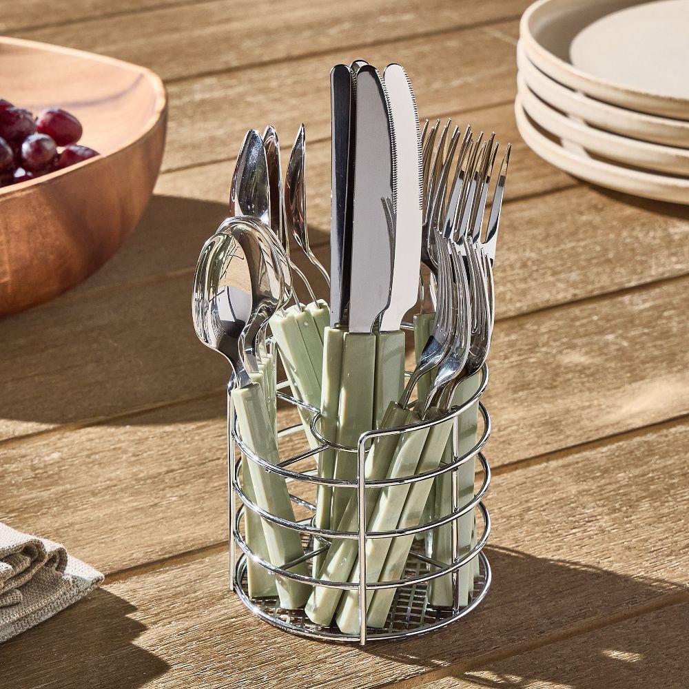 Resin Cutlery & Caddy (Set of 20)
