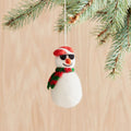 Retro Felt Snowman Bauble