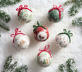 Pottery Barn Kids Riley Sheehey Patterned Ball Ornaments, Set of 6