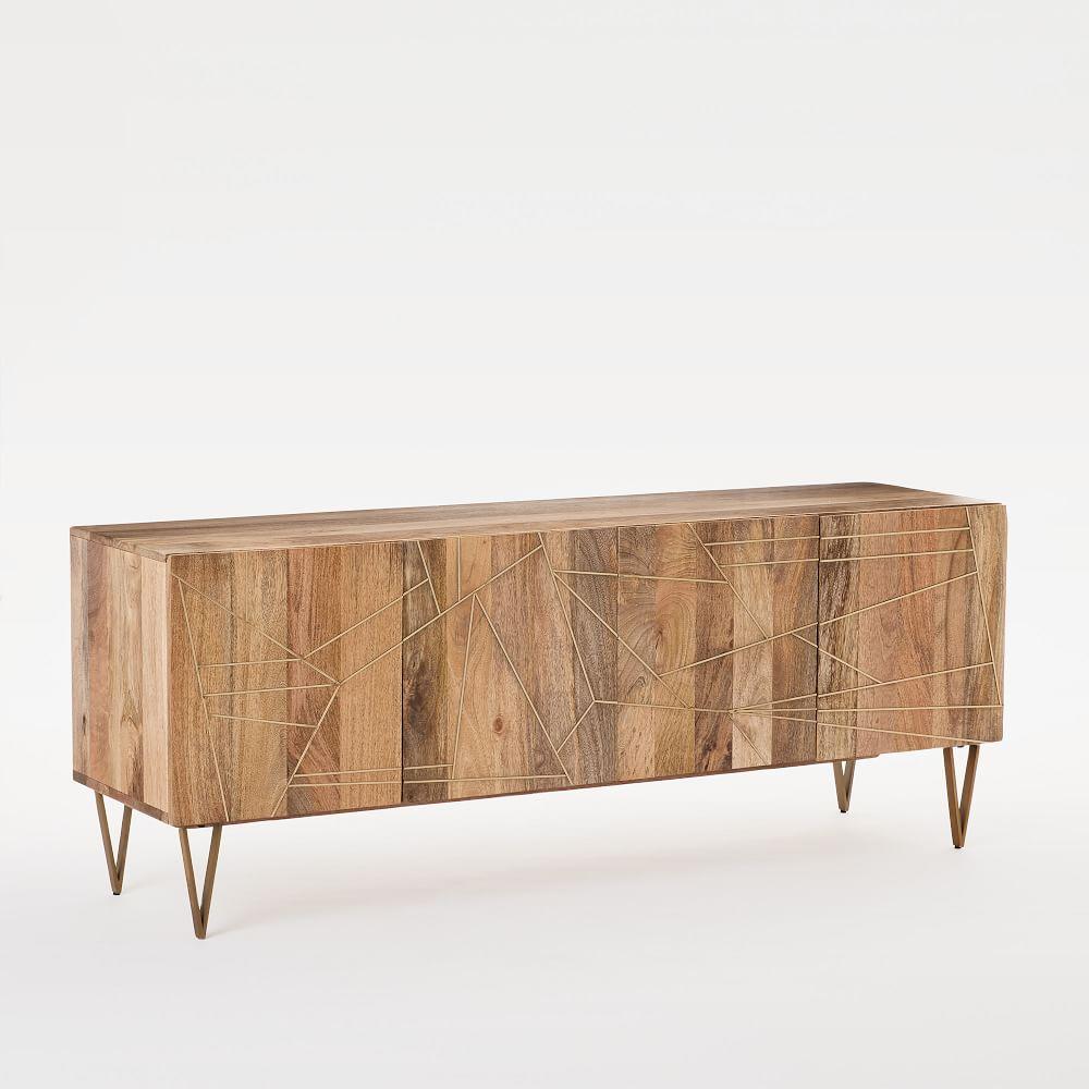 Roar + Rabbit™ Brass Geo Inlay Media Console