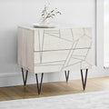 Roar + Rabbit™ Silver Geo Inlay Bedside Table - Bone