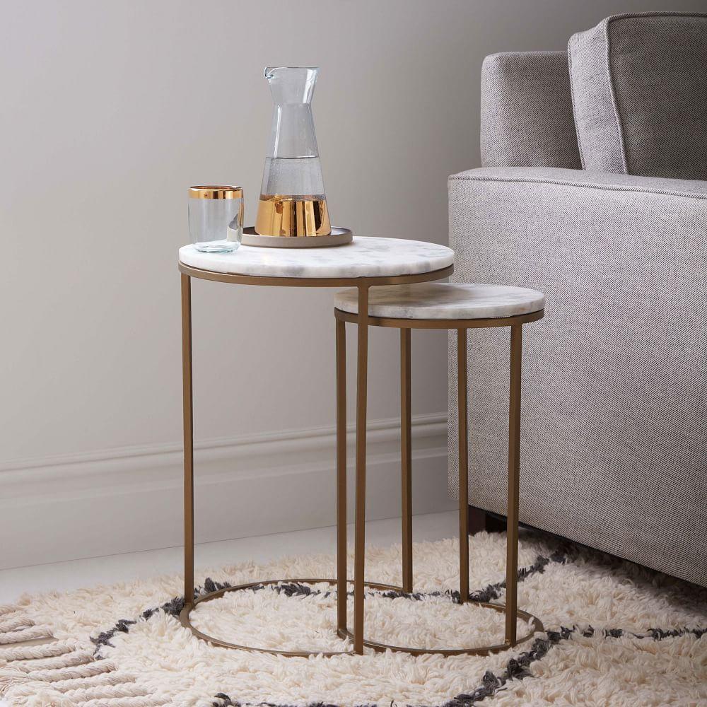 Round Nesting Side Tables Set (30 cm)