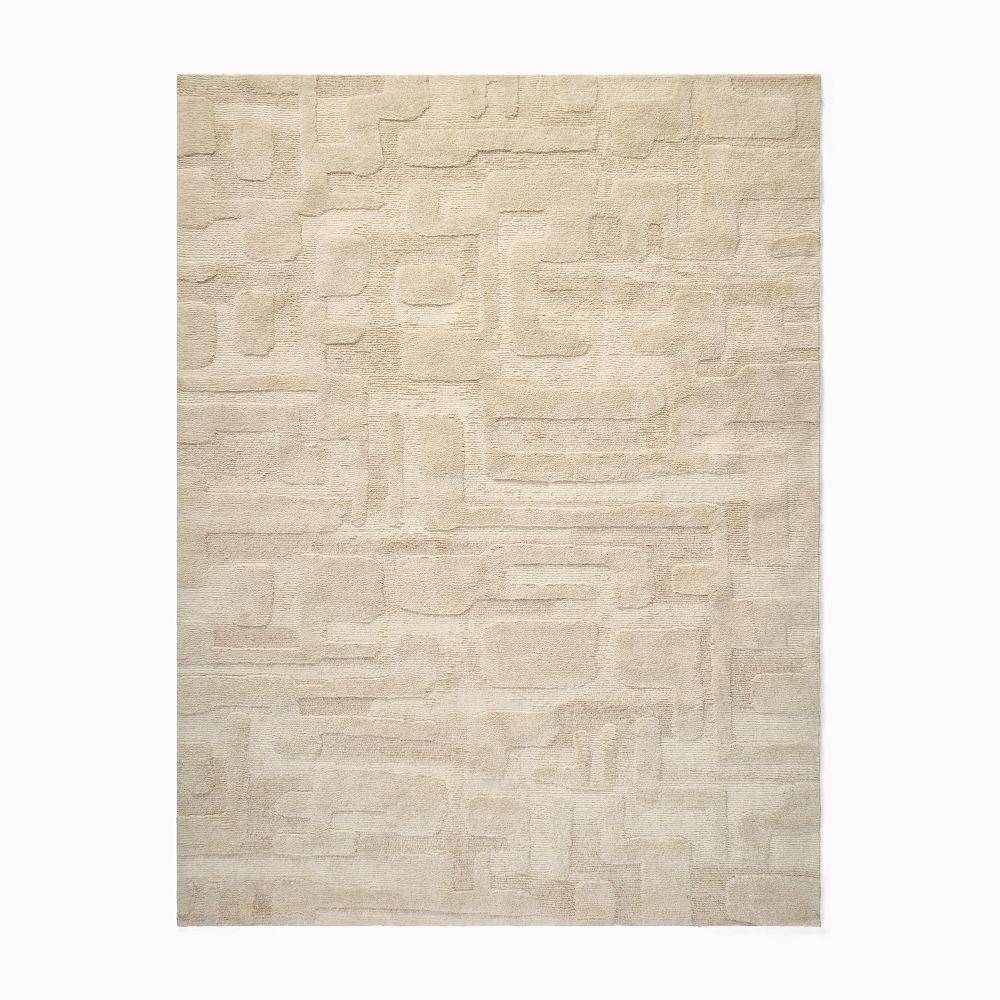 Rounded Shapes Shag Wool Rug