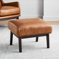 Ryder Leather Footstool Ottoman