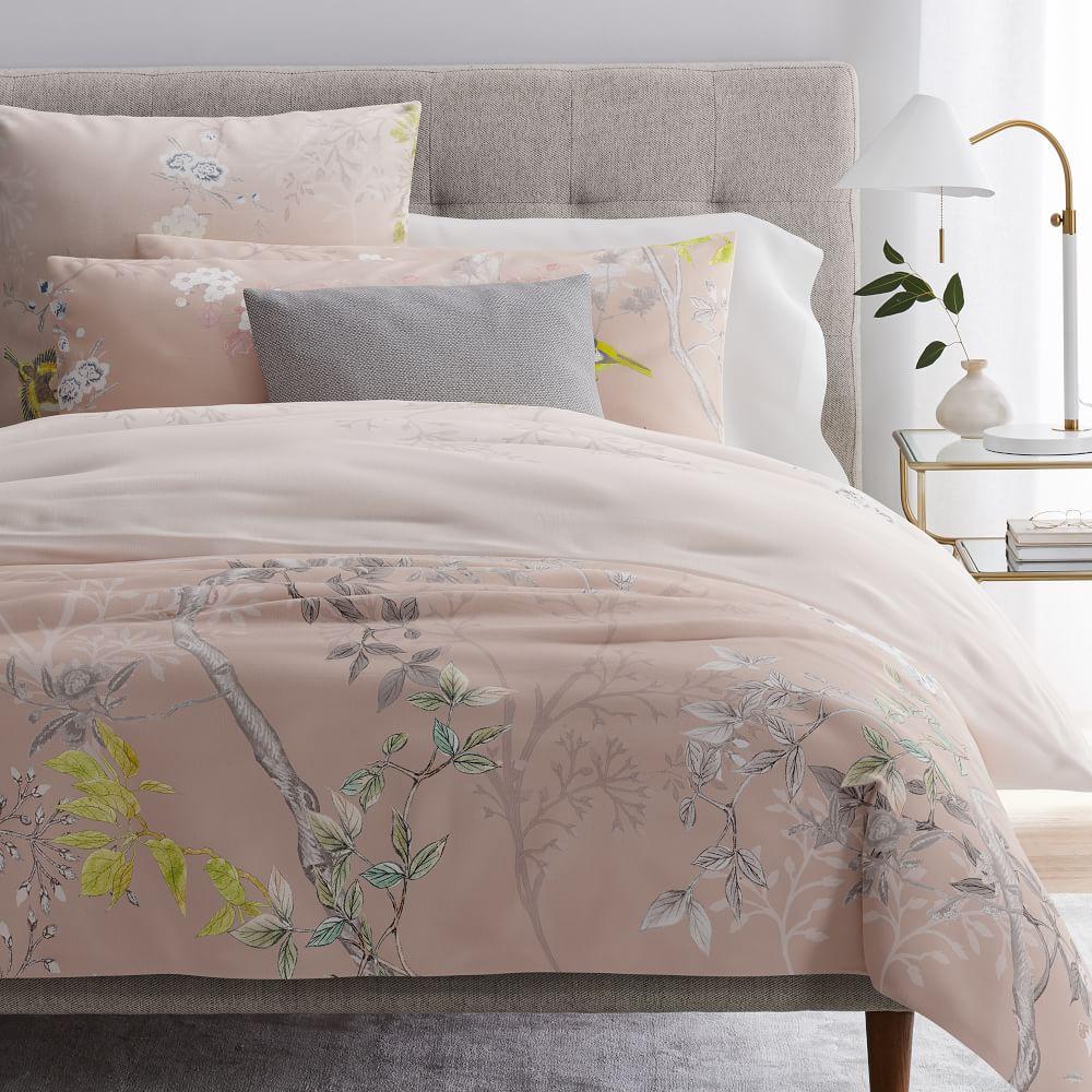 Organic Sateen Chinoiserie Duvet Cover & Pillowcases