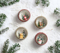 Pottery Barn Kids Scenic Tinsel Ornaments, Set of 4