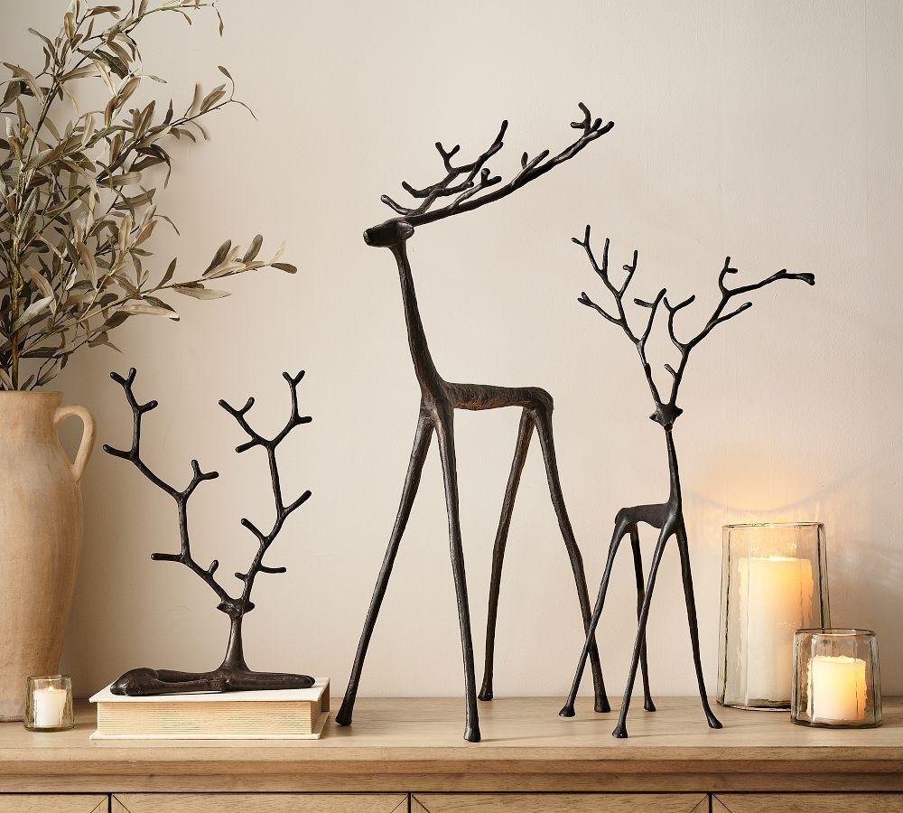 Pottery Barn Bronze Sculpted Reindeer