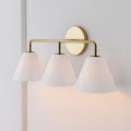 Sculptural 3-Light Cone Sconce - Milk