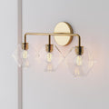 Sculptural 3-Light Faceted Sconce - Clear