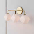 Sculptural 3-Light Faceted Sconce - Milk