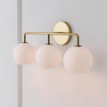 Sculptural 3-Light Globe Sconce - Milk