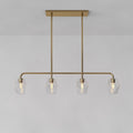 Sculptural 4-Light Faceted Pendant - Clear