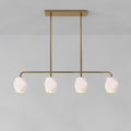Sculptural 4-Light Faceted Pendant - Milk