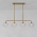 Sculptural 4-Light Globe Pendant - Clear