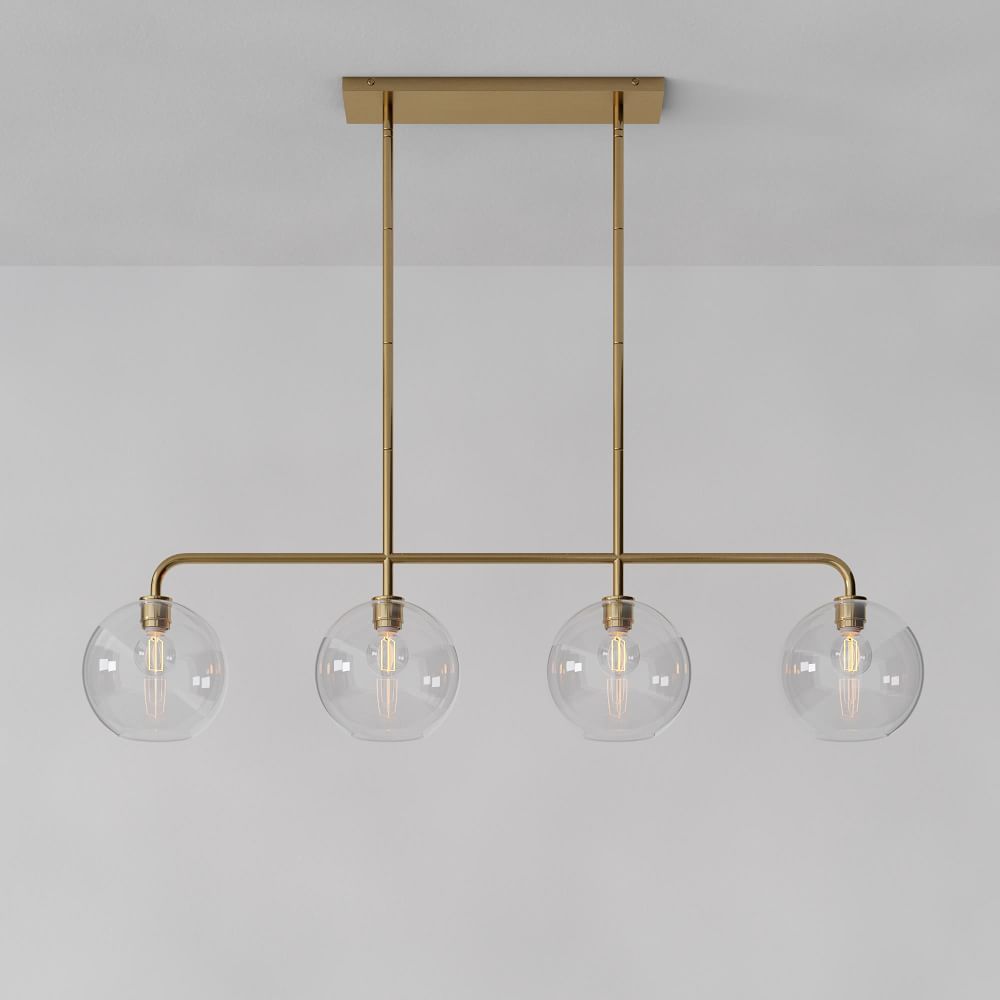 Sculptural 4-Light Globe Pendant - Clear