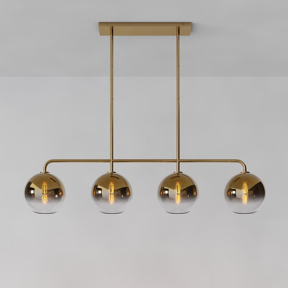 Sculptural 4-Light Globe Pendant - Metallic Ombre