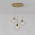 Sculptural Glass 3-Light Globe Chandelier (38 cm - 53 cm)