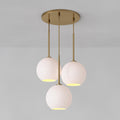 Sculptural Glass 3-Light Globe Chandelier - Milk