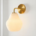 Sculptural Glass Ribbed Sconce