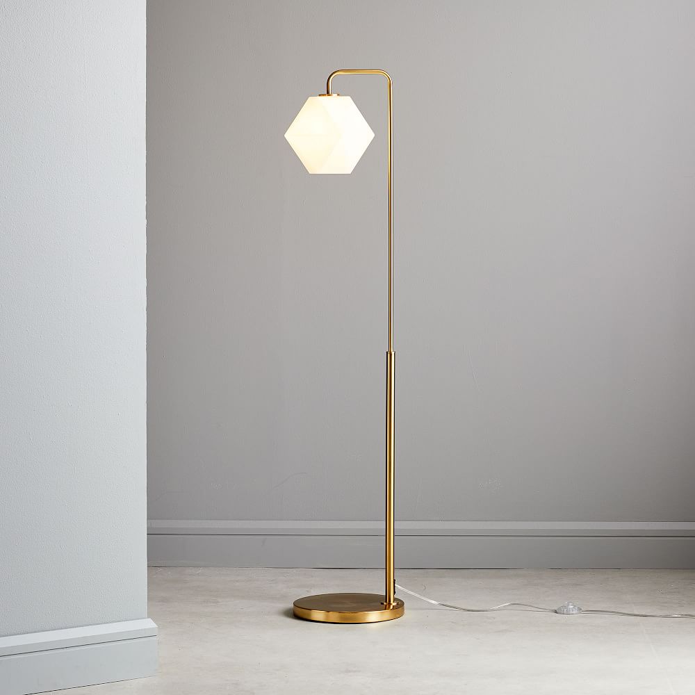 Sculptural Glass Faceted Floor Lamp (147 cm)