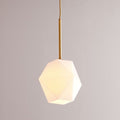 Sculptural Glass Faceted Ceiling Lamp - Small (Milk)