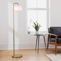 Sculptural Glass Globe Floor Lamp - Milk