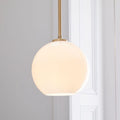Sculptural Glass Globe Ceiling Lamp - Milk