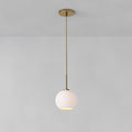Sculptural Glass Globe Pendant - Milk