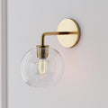 Sculptural Glass Globe Sconce - Clear