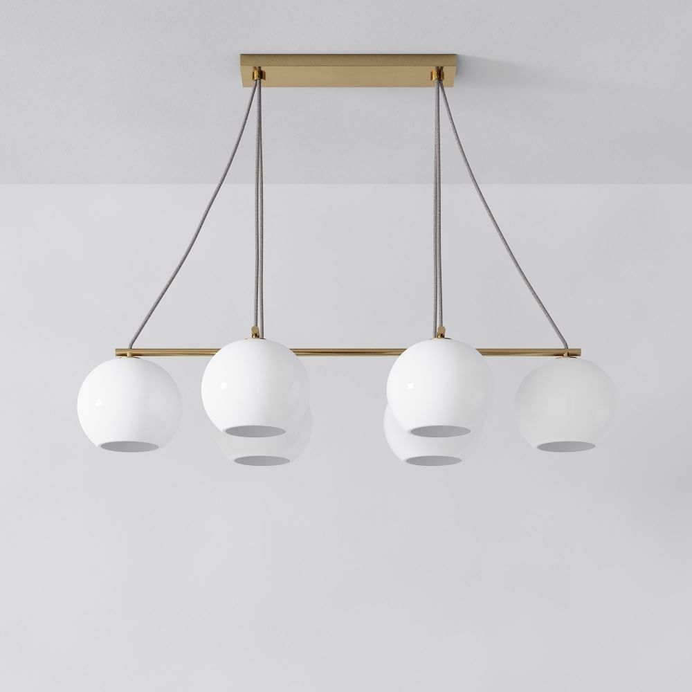 Sculptural Slant Globe Chandelier