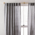 Semi-Sheer European Flax Linen Melange Curtain - Slate