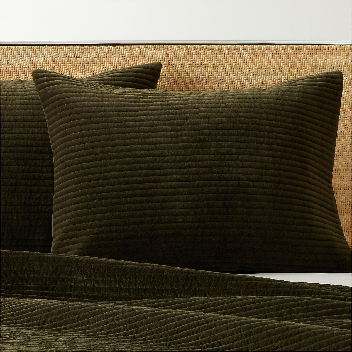 Shadow Velvet Forest Green Full/Queen Quilt