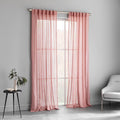 Sheer Crosshatch Curtains (Set of 2) - Pink Stone