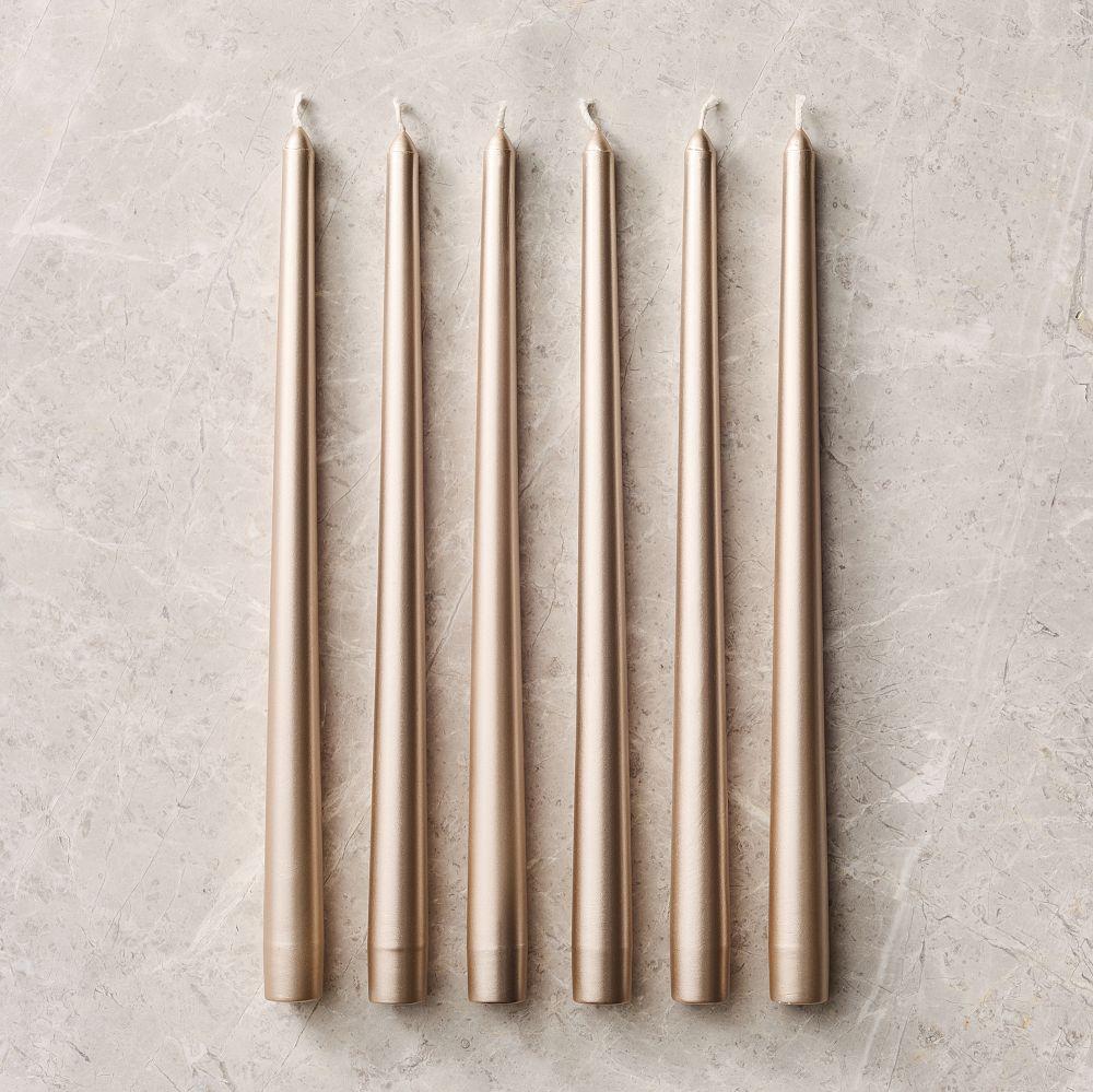 Signature Wax Metallic Taper Candles (Set of 6)