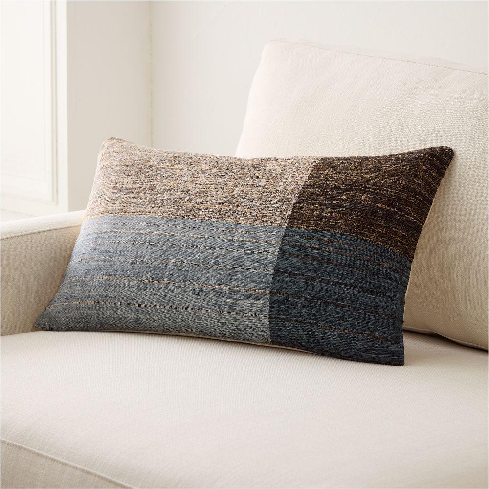 Silk Half Block Cushion Cover