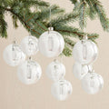 Silver Glass Ball Baubles (Set of 9)