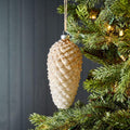 Silver Glitter Pinecone Bauble