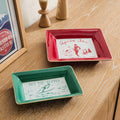 Skier Ceramic Decorative Trays