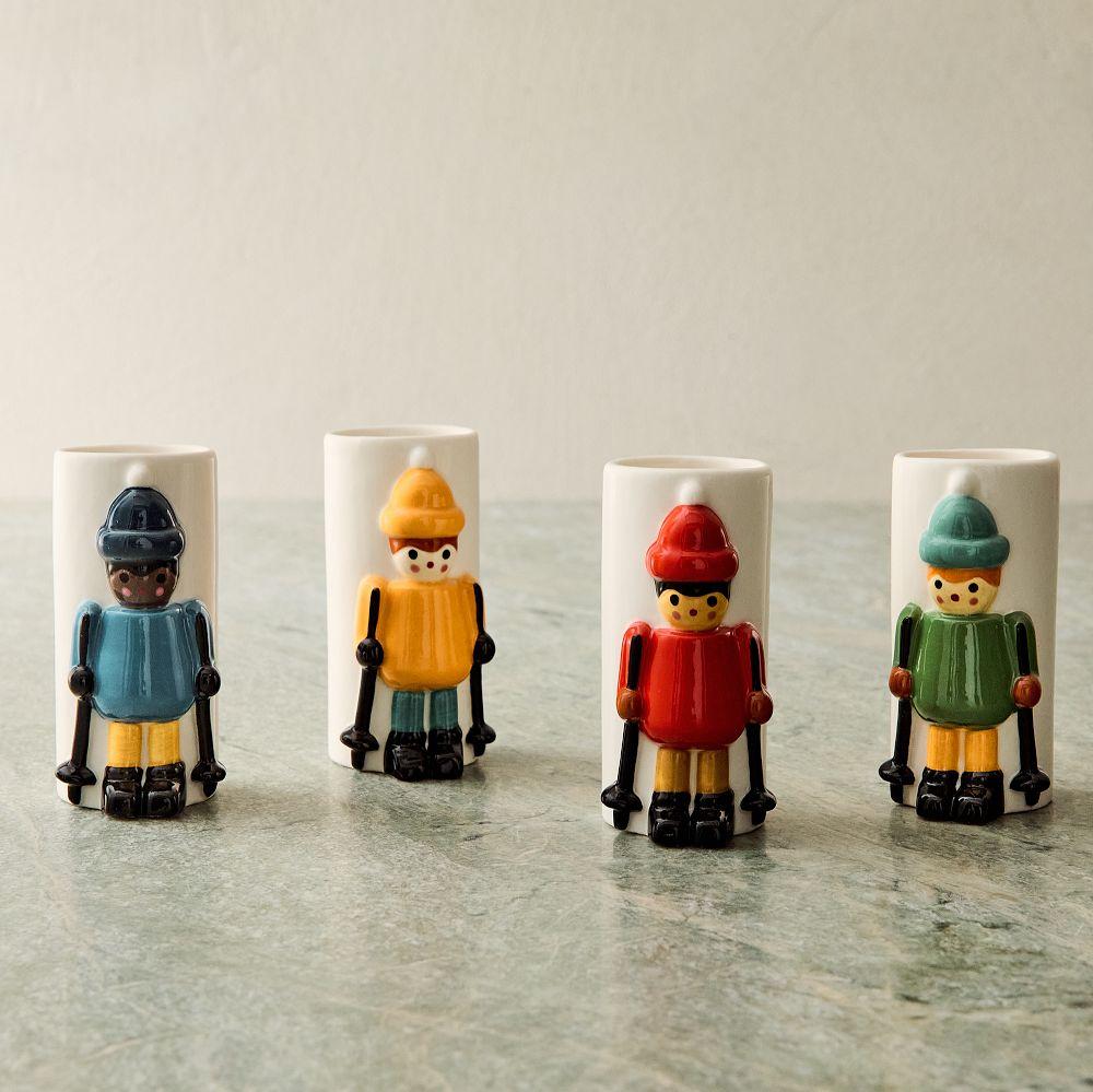 Skier Figural Shot Glass Sets