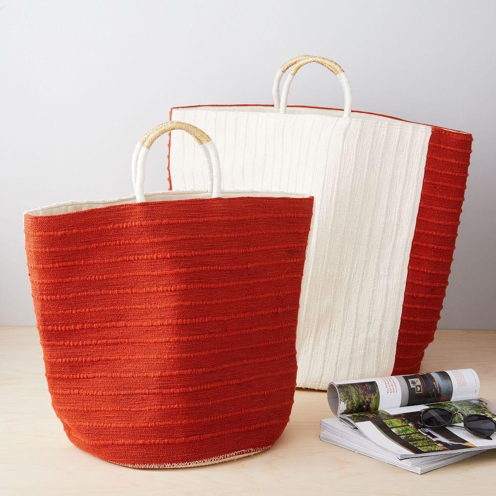 Soft Corded Two-Toned Baskets