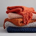 Solid Basketweave Throw