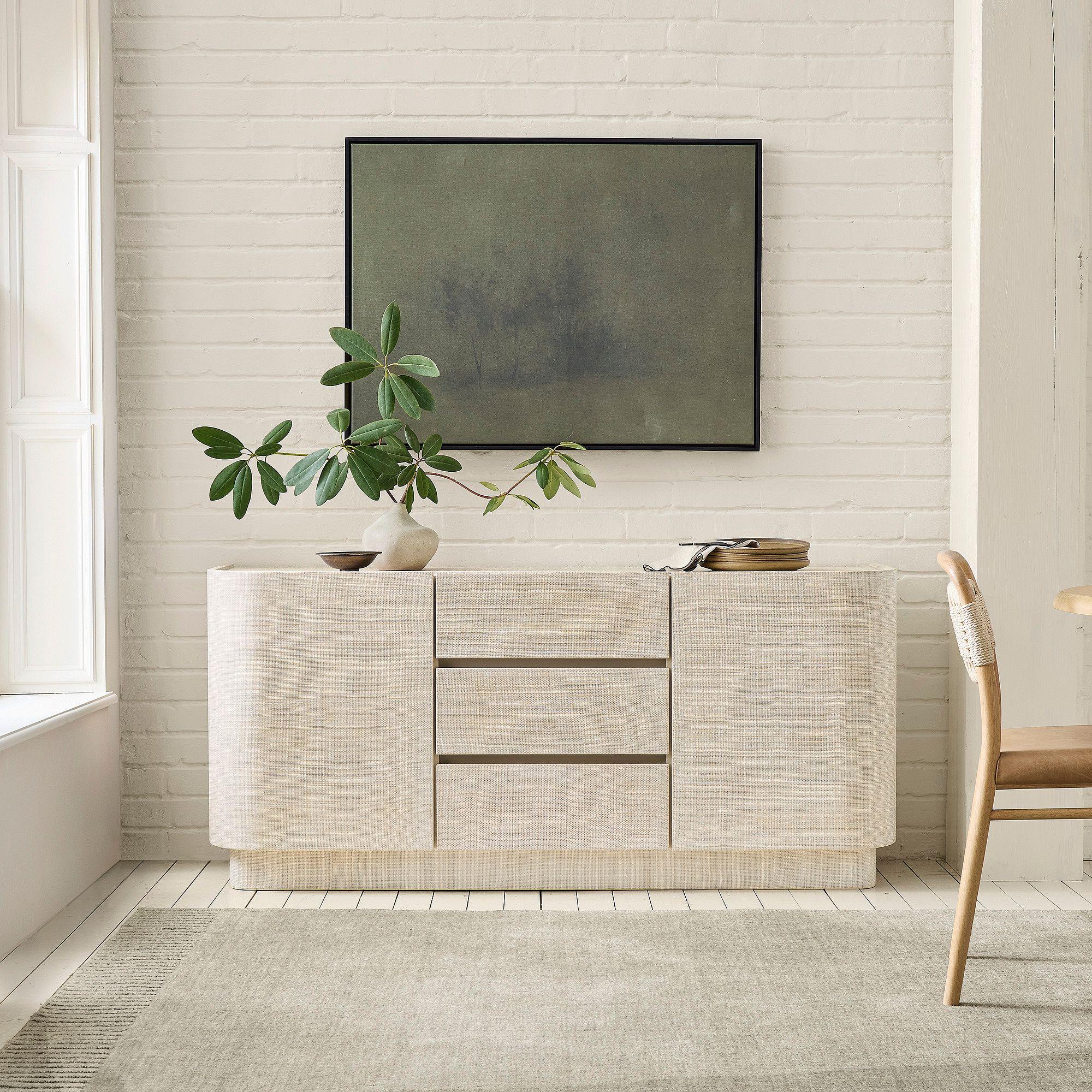 Solstice Painted Raffia Sideboard (163 cm)